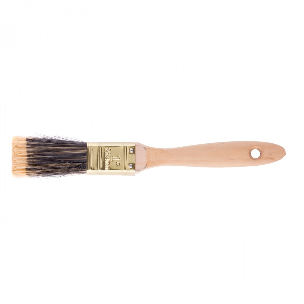 Кисть плоская Golden 1", искусственная щетина, деревянная ручка MTX 83216
