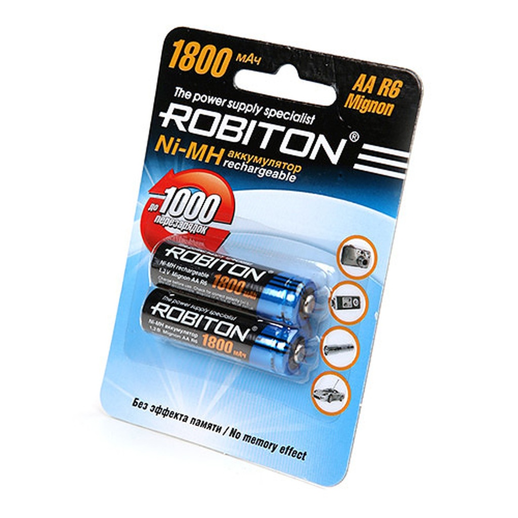 Аккумулятор ROBITON 1800MHAA-2 BL2 (2шт) 8790
