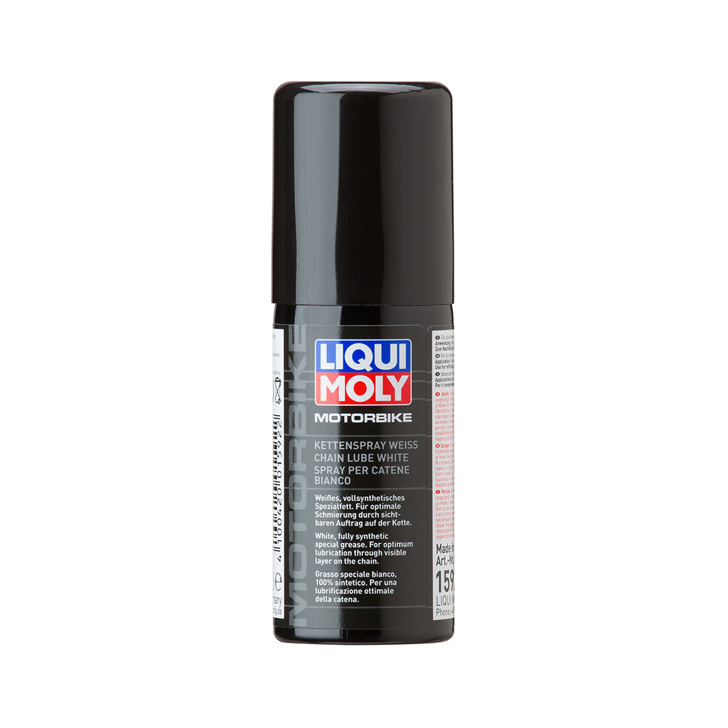 Белая цепная смазка для мотоциклов LIQUI MOLY Racing Kettenspray weiss 0,05л 1592