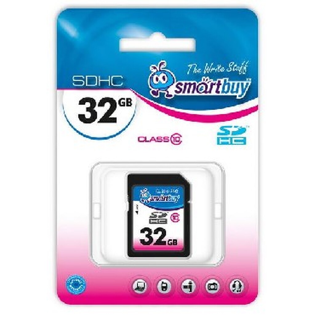 Карта памяти SMARTBUY SDHC 32GB Class10 SB32GBSDHCCL10