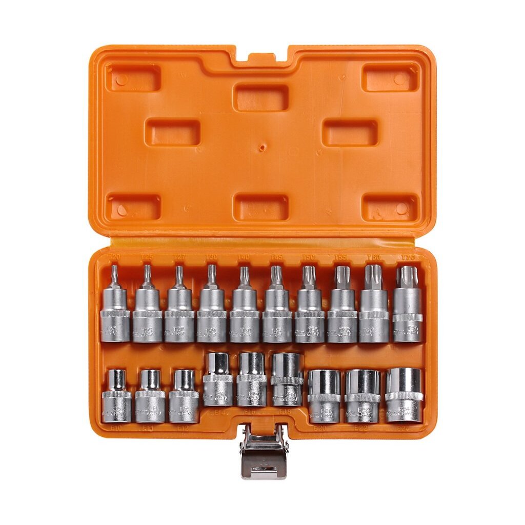 Набор головок 1/2" DR (TORX E10-E24, TORX T20-T70, L 55 мм, 19 шт.) Airline AT-BS-33