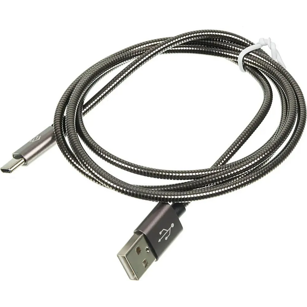 Кабель Digma USB Type-C (m) - USB (m), 1.2м, в оплетке,  2A, черный TYPE-C-1.2M-BRAIDED-G 1080462