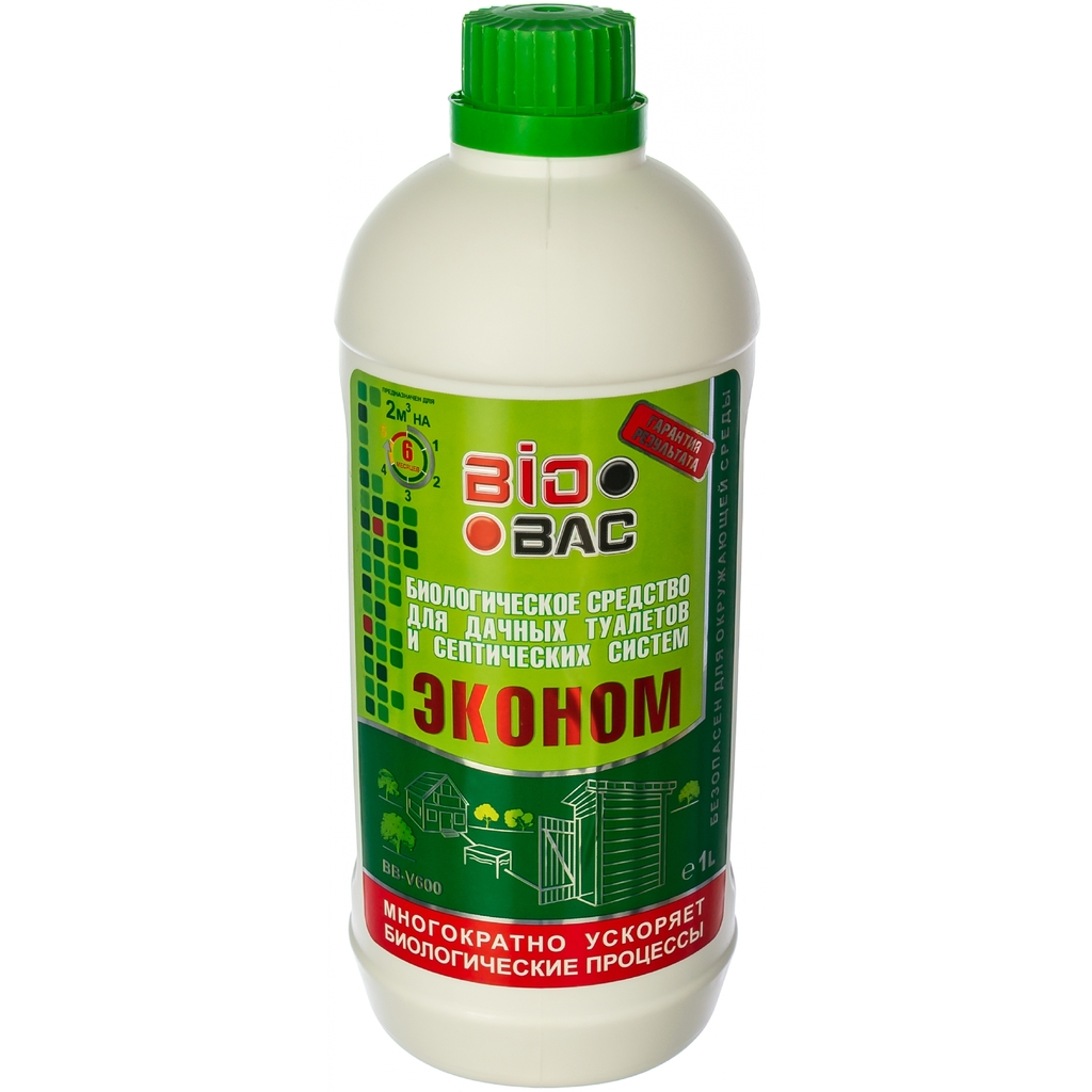 Биологическое средство для дачных туалетов и септических систем БиоБак BB-V600