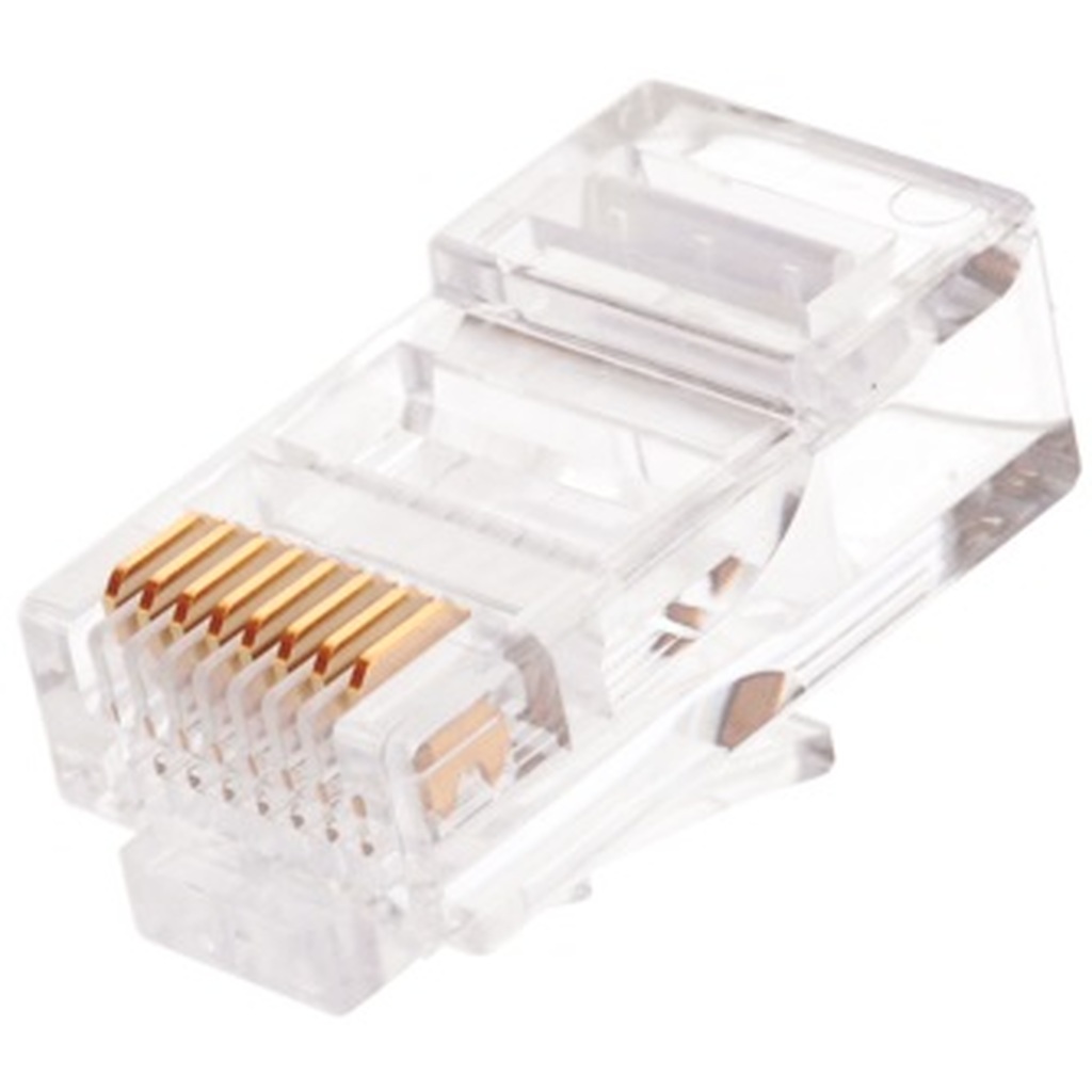 Коннектор NIKOMAX RJ45/8P4C под витую пару, плоский ввод, 100шт NMC-RJ84FZ06UD1-100