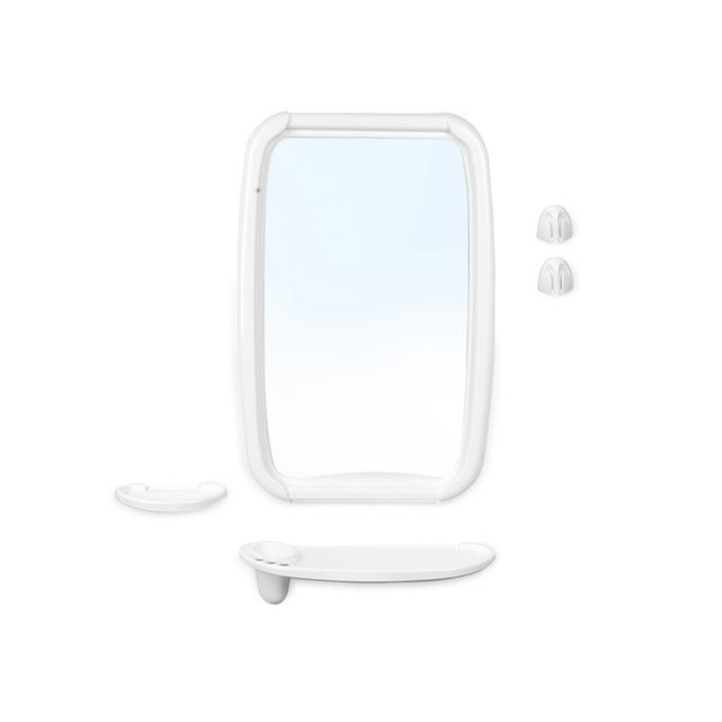 Набор для ванной Optima (Оптима), снежно-белый, BEROSSI (Изделие из пластмассы. Размер зеркало 346 х 515 мм) (НВ06101000)