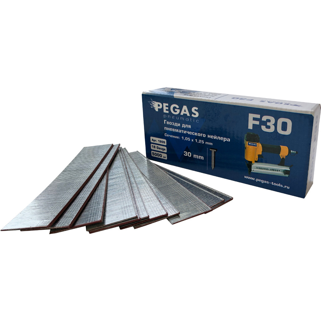 Гвозди F30 5000 шт Pegas PGS-1205