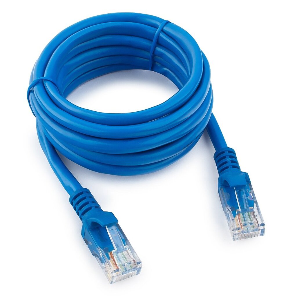 Патч-корд Cablexpert UTP PP12-2M/B кат.5e, 2м, литой, многожильный синий PP12-2M/B