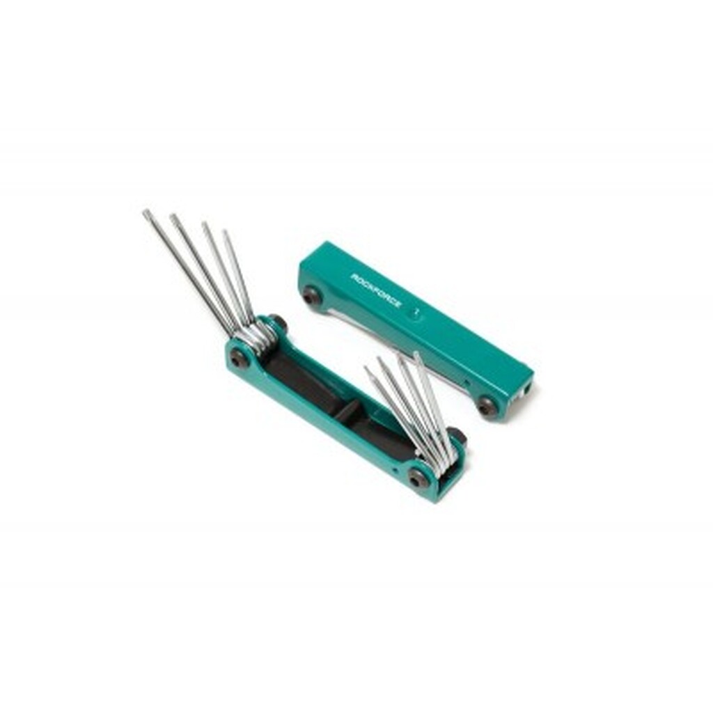 Набор ключей TORX складной 8 предметов Т5-Т10, Т15, Т20 ROCKFORCE RF-5087F