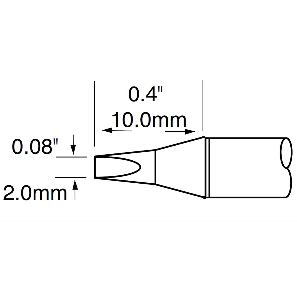 Наконечник (2х10 мм; клин) для MFR-H1 METCAL SFP-CH20