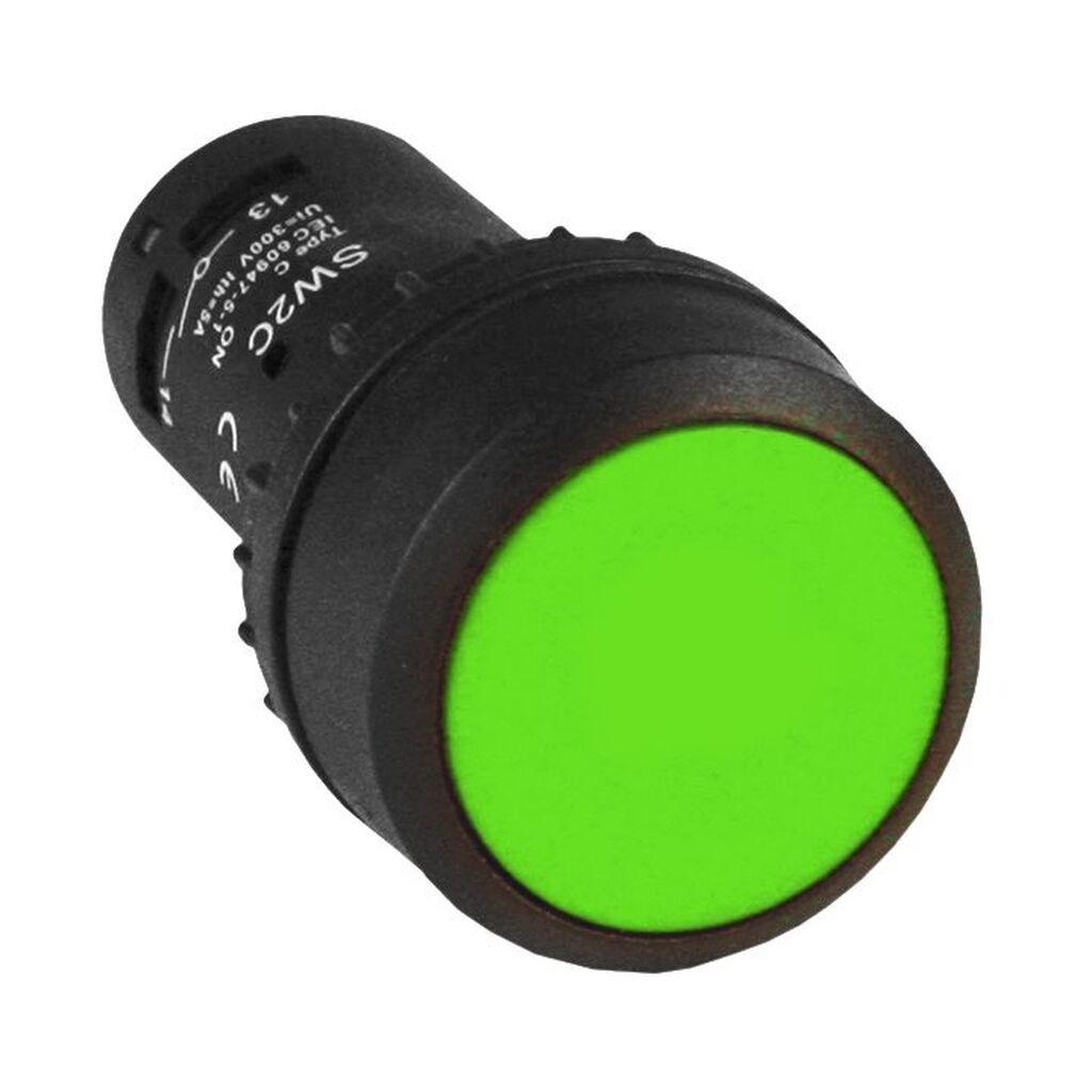 Кнопка EKF SW2C-11 возвратная, зеленая NO+NC sw2c-11s-g
