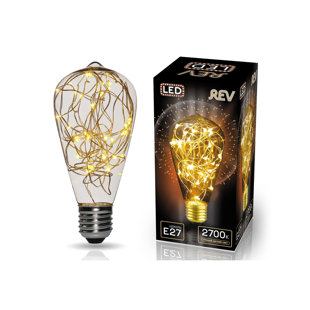 Светодиодная лампа REV VINTAGE Copper Wire ST64, E27, 2700K, DECO Premium, 32445 4