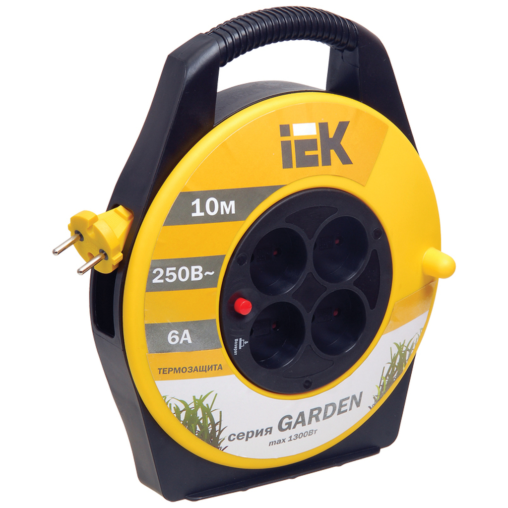 Удлинитель на катушке"Garden" 10 м, 6 А IEK WKP23-06-04-10