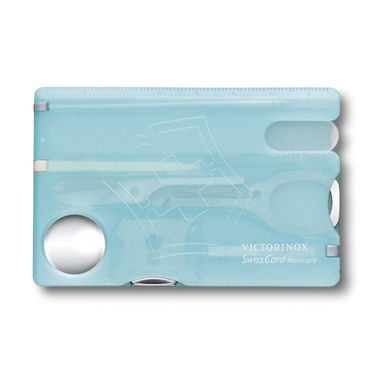 Швейцарская карточка Victorinox SwissCard Nailcare 0.7240.T21 голубая