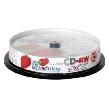 Оптический диск SMARTBUY CD-RW 80MIN 4-12X CB-10 SB000038