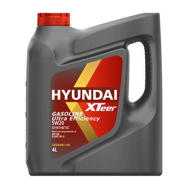 Моторное масло синтетическое Gasoline Ultra Efficiency 5W20, 4 л HYUNDAI XTeer 1041001