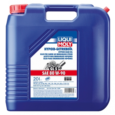 Минеральное трансмиссионное масло LIQUI MOLY Hypoid-Getriebeoil 80W-90 GL-5 20л 1048