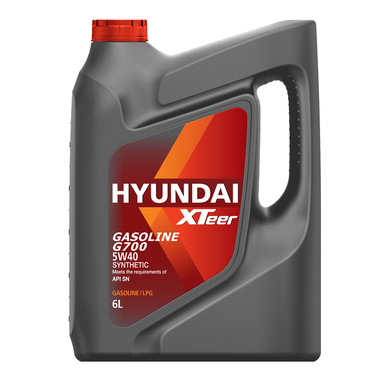 Моторное масло синтетическое Gasoline G700 5W40 SN, 6 л HYUNDAI XTeer 1061136