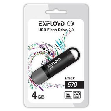 USB флэш-накопитель EXPLOYD 4GB-570-черный
