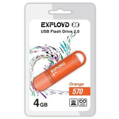 USB флэш-накопитель EXPLOYD 4GB-570-оранжевый