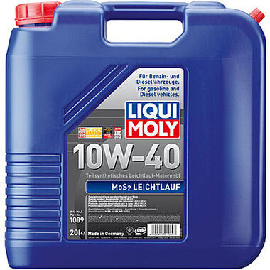 Полусинтетическое моторное масло LIQUI MOLY MoS2 Leichtlauf 10W-40 20л 1089