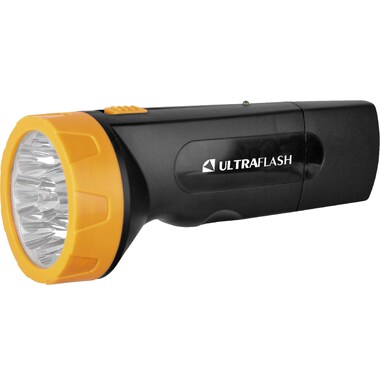 Фонарь Ultraflash LED3829 (аккум 220В, черн /желт, 9 LED, SLA, пластик, коробка) 11240