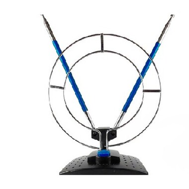 Антенна комнатная ЭФИР SE-910 DVB-T2/ДМВ+МВ, пассивная с кольцом (синие усы)