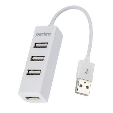 USB-HUB 4 PORT PF-HYD-6010H WHITE PERFEO PF_A4526