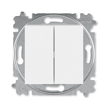 Выключатель 2-кл. белый / ледяной LEVIT ABB 2CHH590545A6001