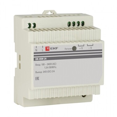 Блок питания 24В DR-45W-24 EKF PROxima dr-45w-24