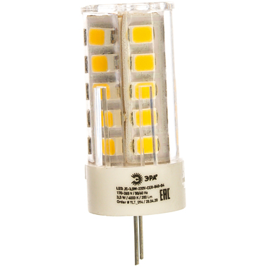 Светодиодная лампа ЭРА LED smd JC-3,5w-220V-corn, ceramics-840-G4 Б0027856