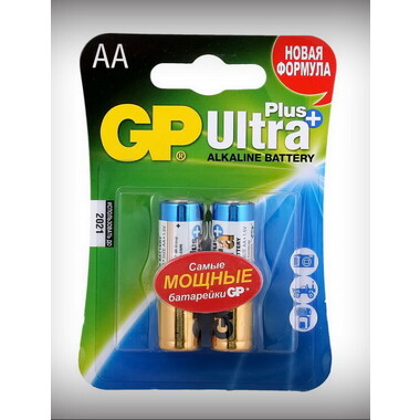 Эл-т питания щелочной LR6 (АА, 316) 1,5В (уп.= 2шт.) LR6 GP BATTERIES GP 15AUP-2CR2 20/160