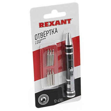 Отвертка с насадками REXANT 6 шт 12-4705