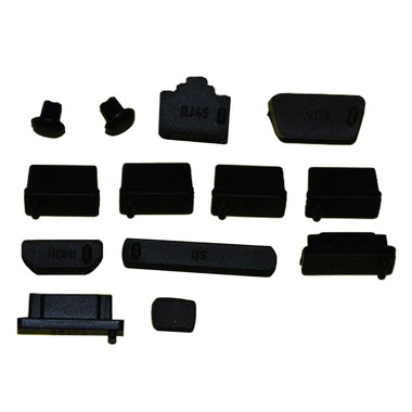 Заглушки для портов USB/VGA/HDMI/Audio/SD/eSata/RJ45/IEEE1394 Black ESPADA P303950