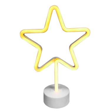 Светодиодный настольный неоновый светильник Apeyron Звезда, цвет свечения желтый 12-68