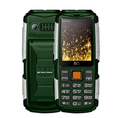 Мобильный телефон BQ 2430 Tank Power Green-Silver