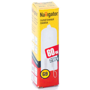 Галогенная лампа Navigator 94 233 JCD9 60Bт frost G9 230B 2000h 4607136942332 128330