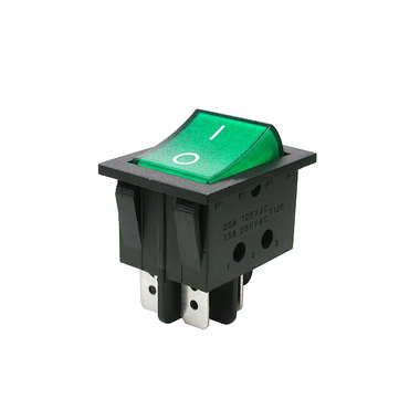 Выключатель Rexant 250V 16A (4c) Green 06-0304-B