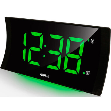 Часы-будильник электронные BVItech BV-432GKS Green-Black