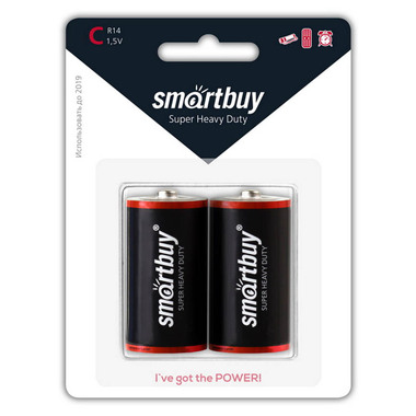 Батарейка C - SmartBuy R14 SBBZ-C02B (2 штуки)