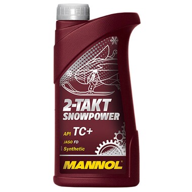 Mасло 2-х тактное Snowpower 1л, синтетика, для снегоходов MANNOL 1430