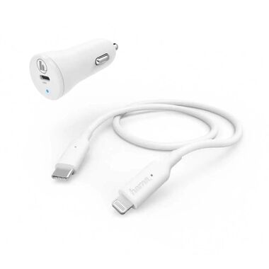 Комплект зарядного устройства HAMA H-183297,  USB type-C,  8-pin Lightning (Apple),  3A,  белый 00183297