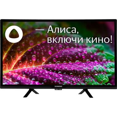 24" Телевизор HD, черный, СМАРТ ТВ, Яндекс.ТВ SunWind SUN-LED24XS310