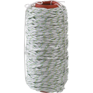 Плетёный капроновый 16-прядный фал с капроновым сердечником, диаметр 6мм, бухта 100м, 650кгс СИБИН 50220-06