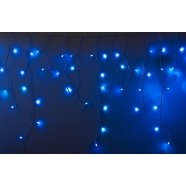 Гирлянда Neon-Night АЙСИКЛ бахрома, 4.8х0.6м, белый ПВХ, 152 LED СИНИЕ 255-136-6