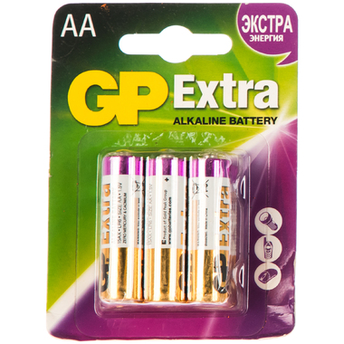 Алкалиновые батарейки GP AА 6 шт. Extra Alkaline 15А 15AX-2CR6 Extra