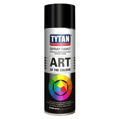 Аэрозольная краска TYTAN PROFESSIONAL ART OF THE COLOUR RAL9004, черная матовая 400мл 93885