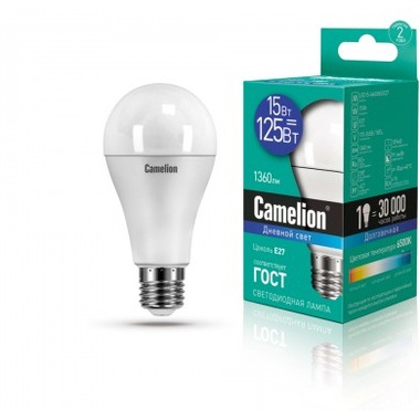 Светодиодная лампа Camelion LED15-A60/865/E27 15Вт 220В 12713