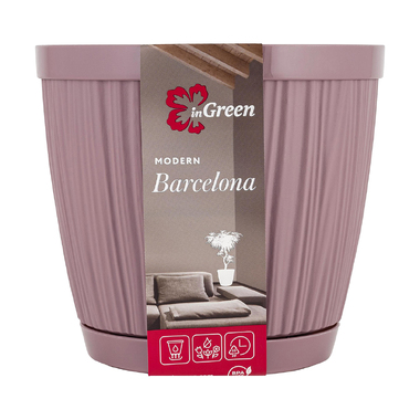 Горшок для цветов InGreen Barcelona, 1,8 л, морозная слива IG623010053