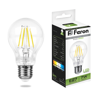 Светодиодная лампа FERON 7W 230V E27 4000K, LB-57 25570