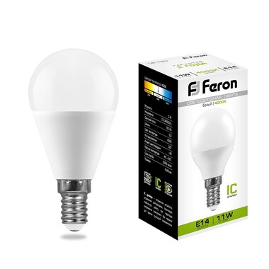 Светодиодная лампа FERON 11W 230V E14 4000K, LB-750 25947